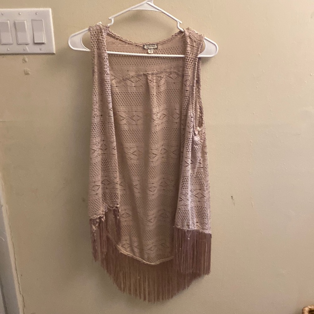 Eyeshadow summer cardigan tan size large